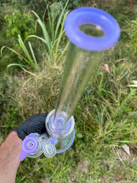 Uzzi Glass Stemline To Imperial Bent Neck Tube - Pink Slyme