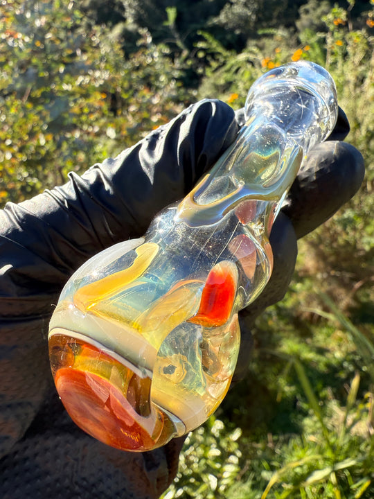 Green Thumb Bob Glass Spoon - Clear/Multicoloured #4