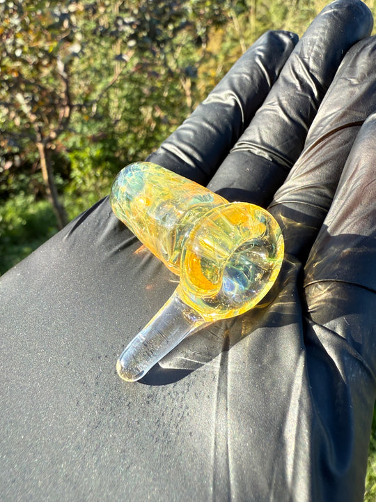 Jims Glass Blowing 18mm Handle Slide - Silver Fumed