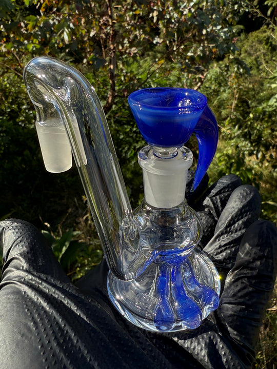 Uzzi Glass Double Stemline Set - Silver Fumed/Sonic