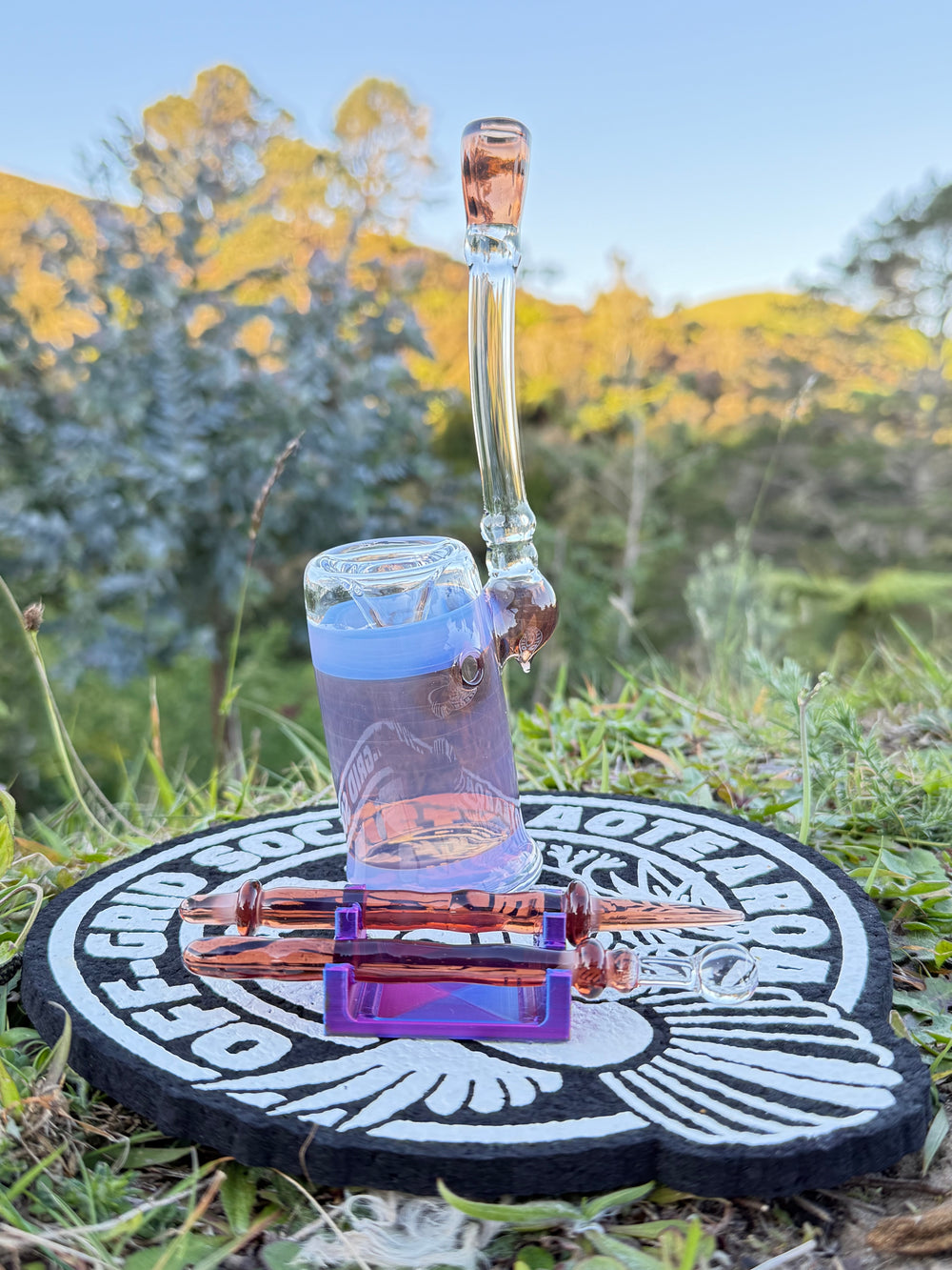 Jamie Clement Wand Rig - Pink Slyme/Chocolate Opal