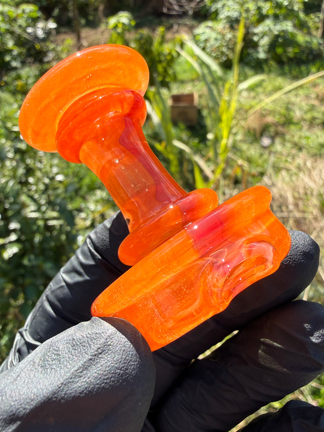 Yeti Glass Puffco Peak Dry Top/Joystick Set - Orange