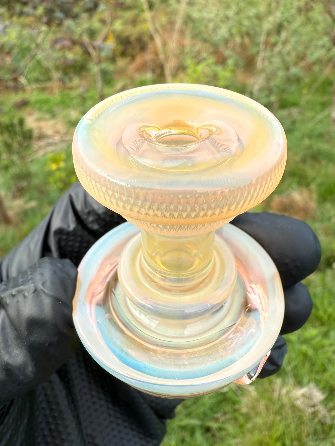 Yeti Glass Puffco Peak Dry Top - Gold/Silver Fumed #2