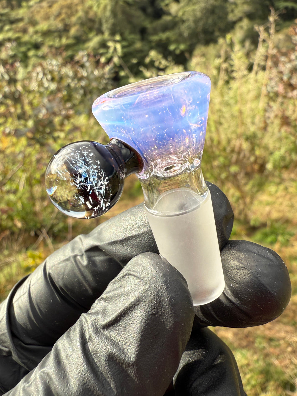 Empirical Glass Slide 14mm Dichro  - Dense Rose Quartz