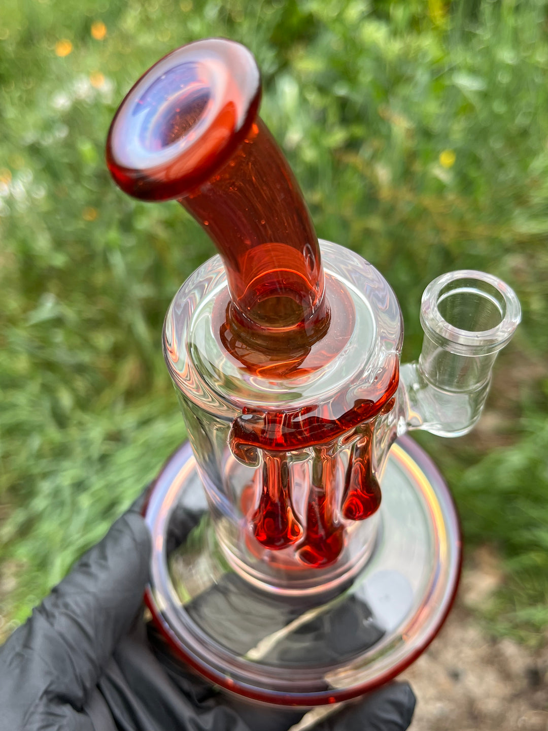 Uzzi Glass Drip Jammer Donut Perc - Ruby Slippers/Ghost