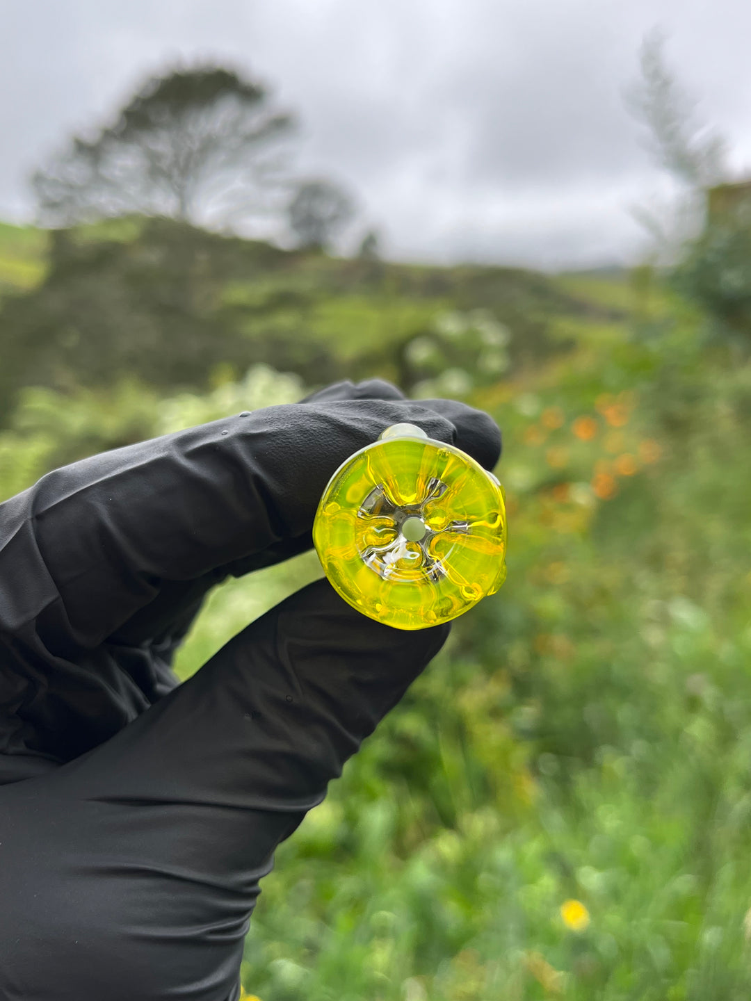 Alex Golovin Slide 14mm Drippy - Dense Yellow Opal