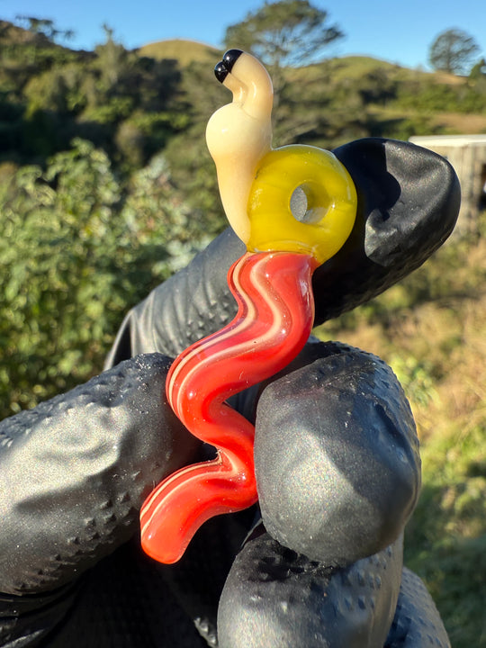 Waffle Glass Pendant - Snail On Bacon