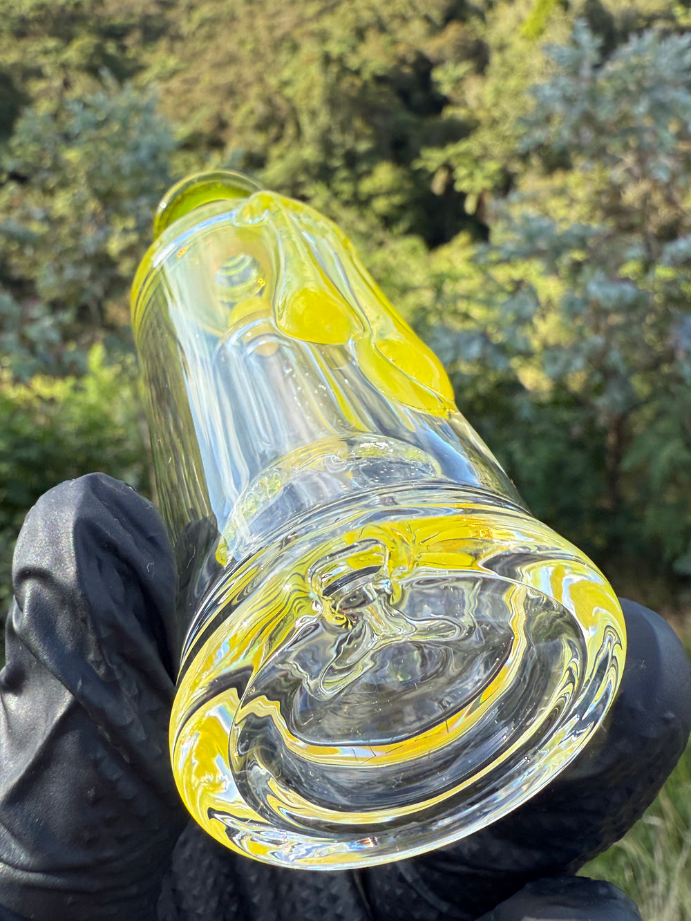 Uzzi Glass Puffco Drip Jammer  - Yellow Opal