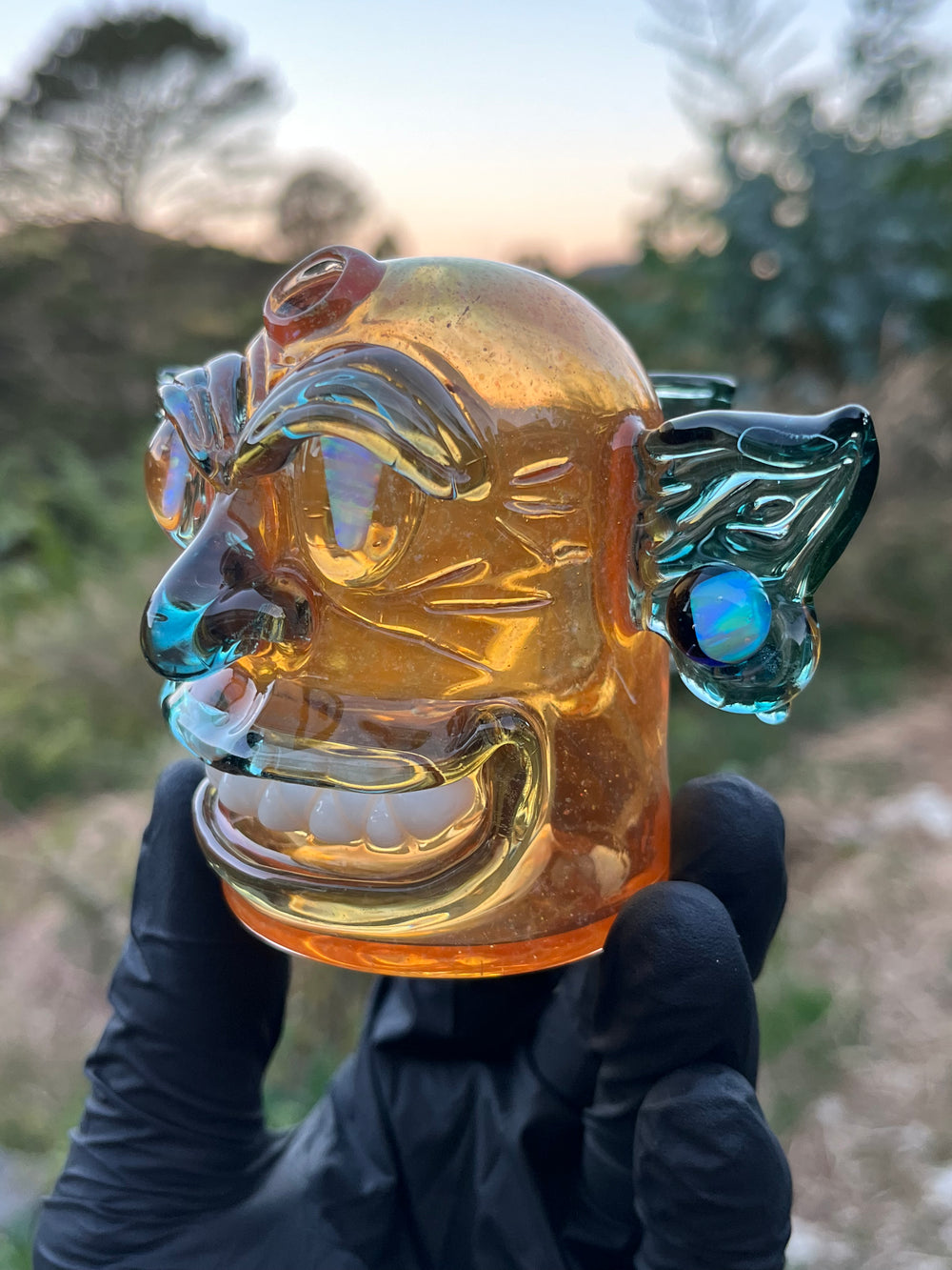 Wyrdglass Goblin Rig Opal Slab Eyes - Orange/Crushed Opal/Nemo