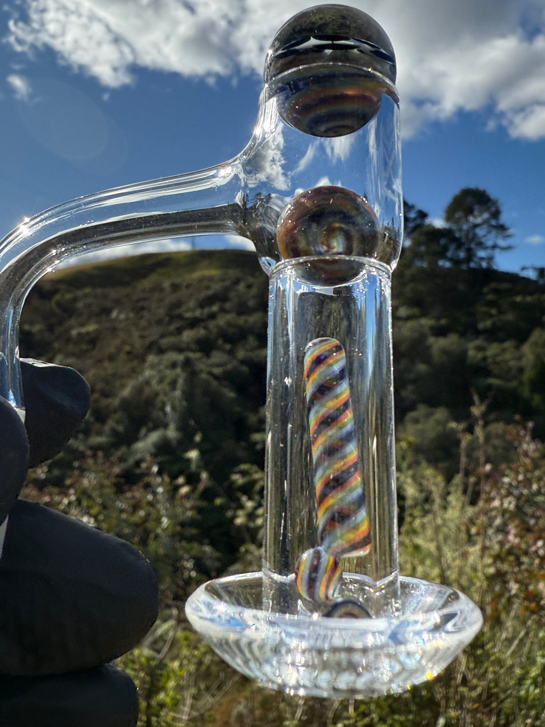 Polar Glass X Borobillicate Terp Slurper Set - Rainbow Wigwag