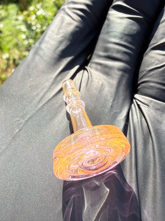 Yeti Glass Puffco Peak Dry Top/Joystick Set - Gold Fumed #2
