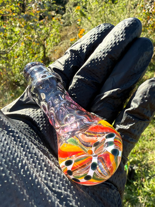 Green Thumb Bob Glass Spoon - Multicoloured/Gold Fumed #1