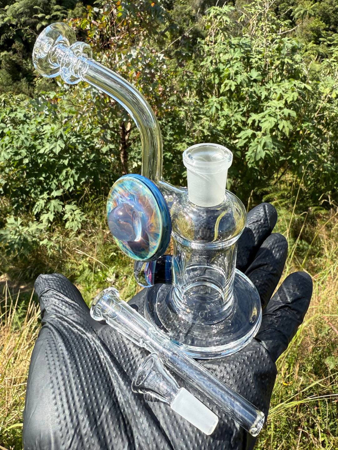 Beerglass Chaos Medallion Mini Rig - Blue Cobalt/Multicoloured #1
