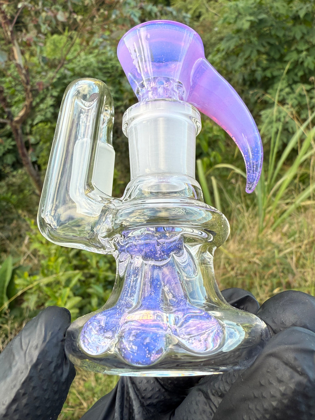 Uzzi Glass Stemline To Imperial Bent Neck Tube - Pink Slyme