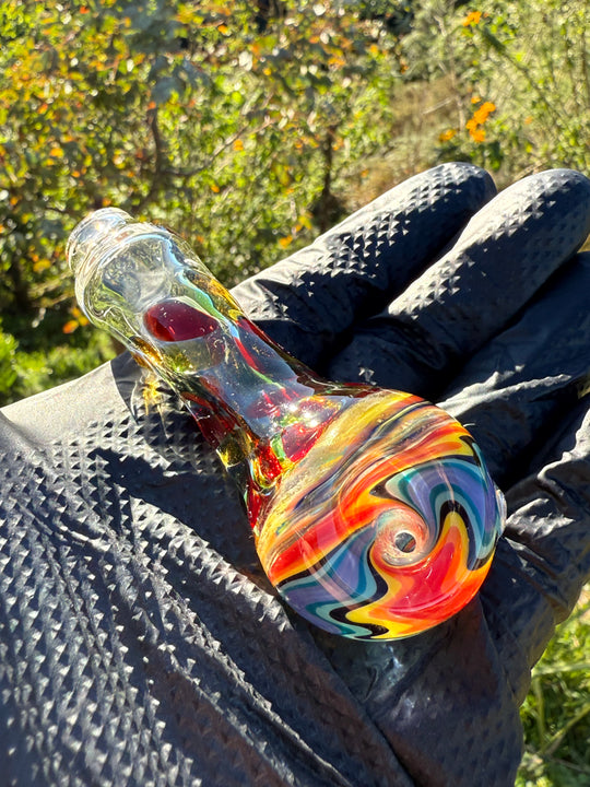 Green Thumb Bob Glass Spoon - Clear/Wigwag #2