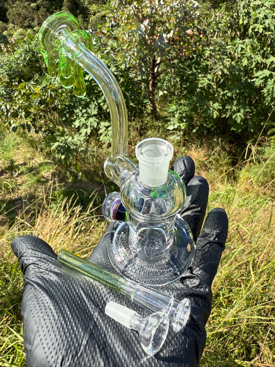 Beerglass Chaos Medallion Drip Mini Rig - Lime/Multicoloured