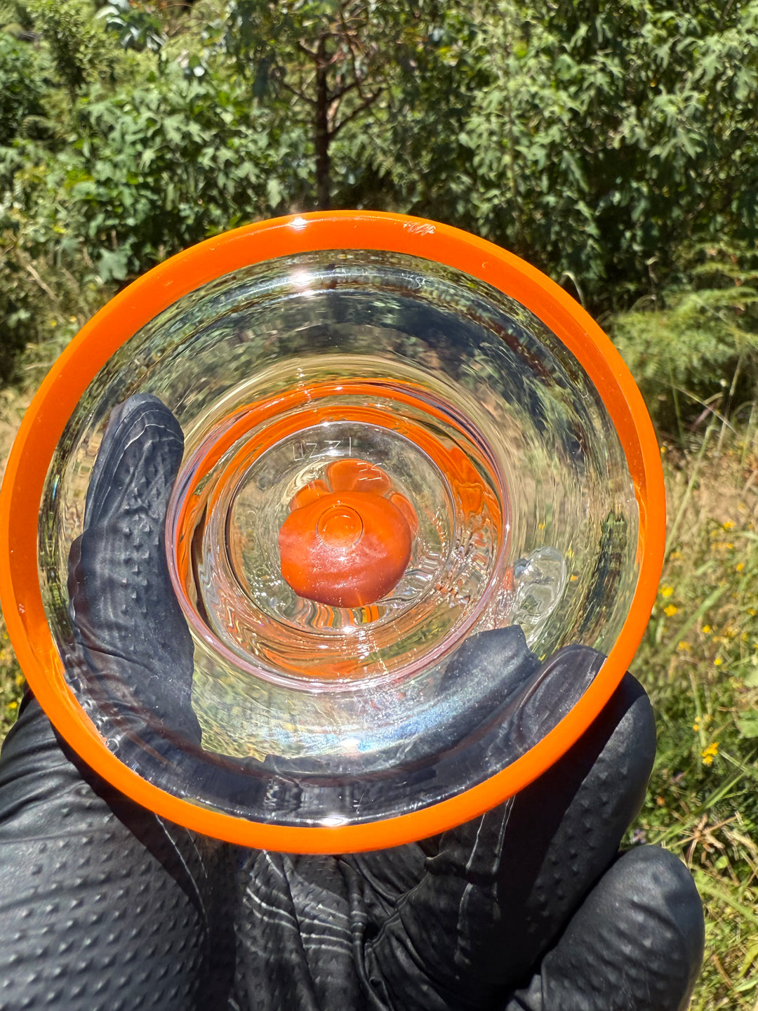 Uzzi Glass Drip Jammer Two Hole Perc - Lava