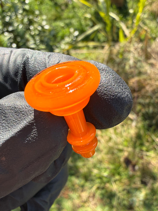 Yeti Glass Puffco Peak Dry Top/Joystick Set - Orange