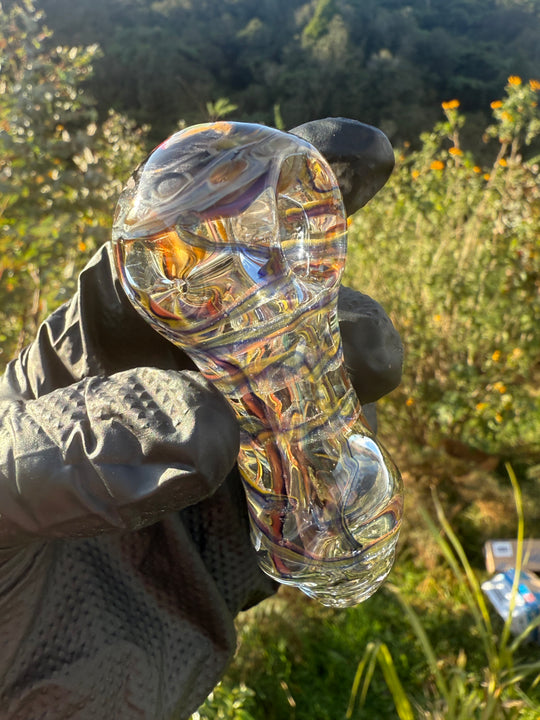 Green Thumb Bob Glass Spoon - Clear/Multicoloured #1