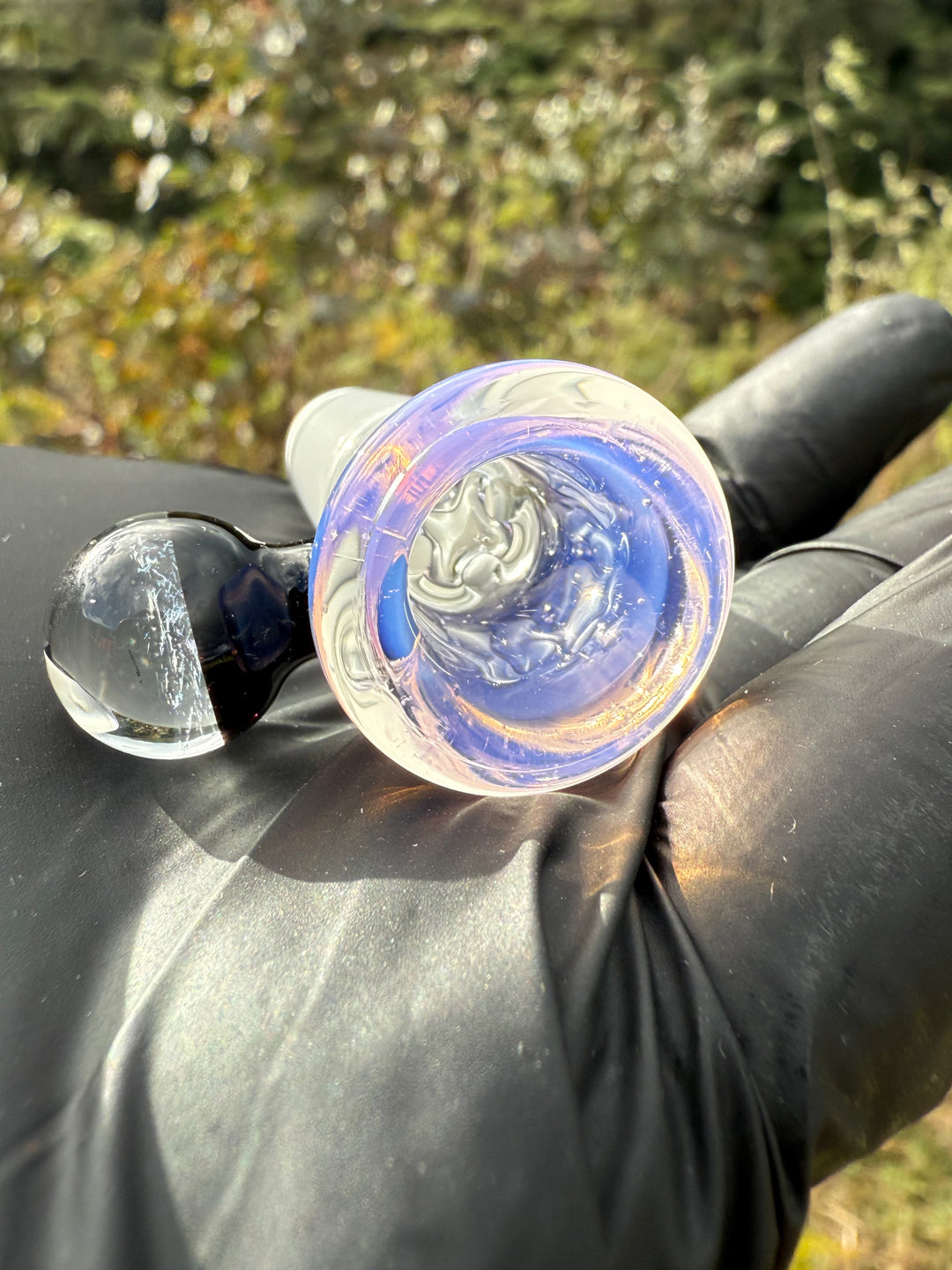 Empirical Glass Slide 14mm Dichro  - Dense Rose Quartz