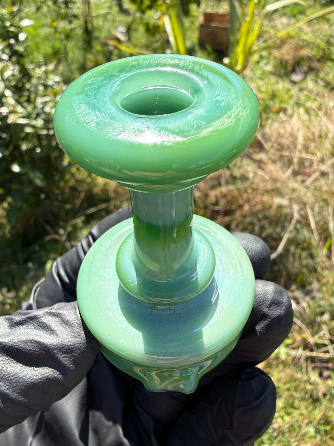Yeti Glass Puffco Peak Dry Top/Joystick Set - Pine Green