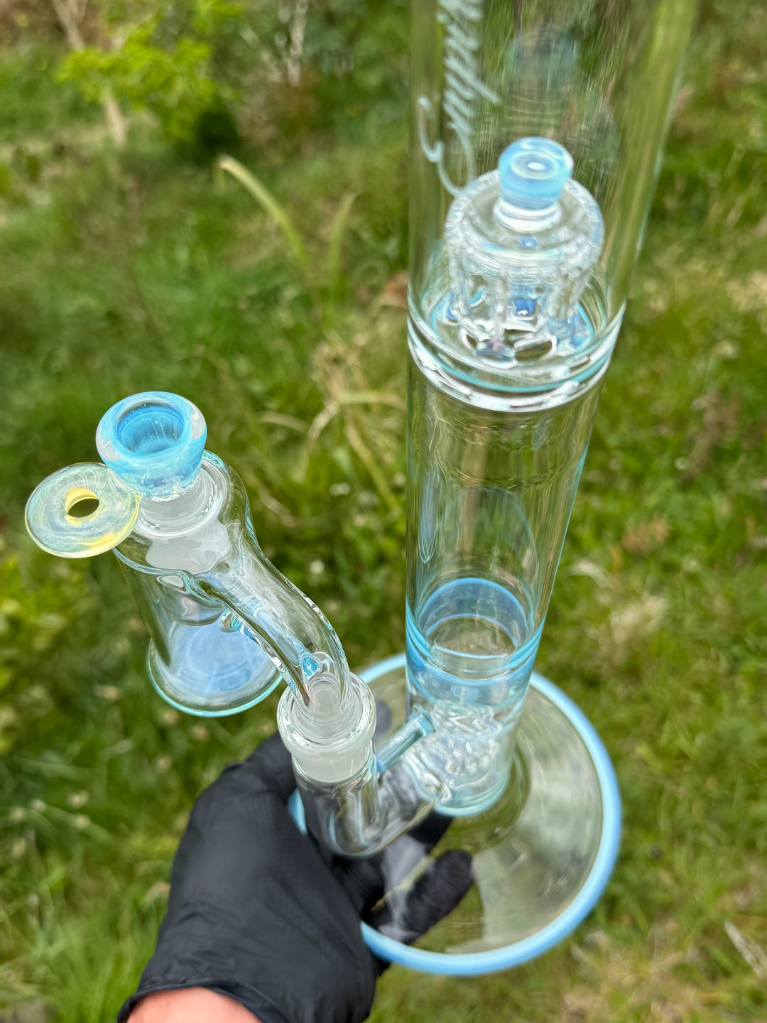 Empirical Glass Grill Perc Tube With Trashcan/Slide - Marina