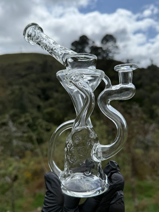 23Glass - Floating Body Klein Recycler Straight Neck