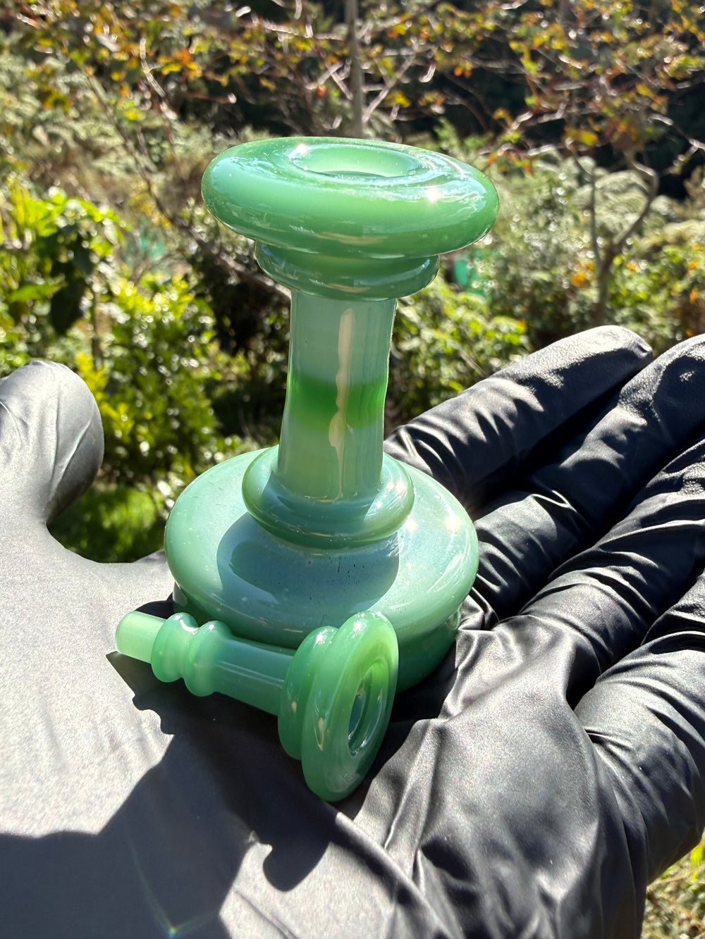 Yeti Glass Puffco Peak Dry Top/Joystick Set - Pine Green