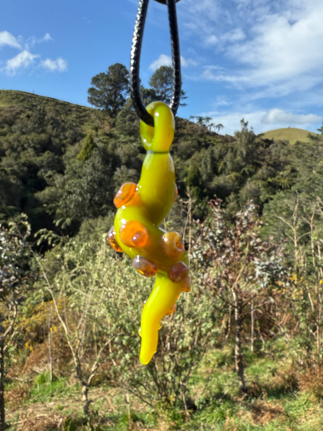 Jamie Clement Tentacle Pendant - Green Opal #2