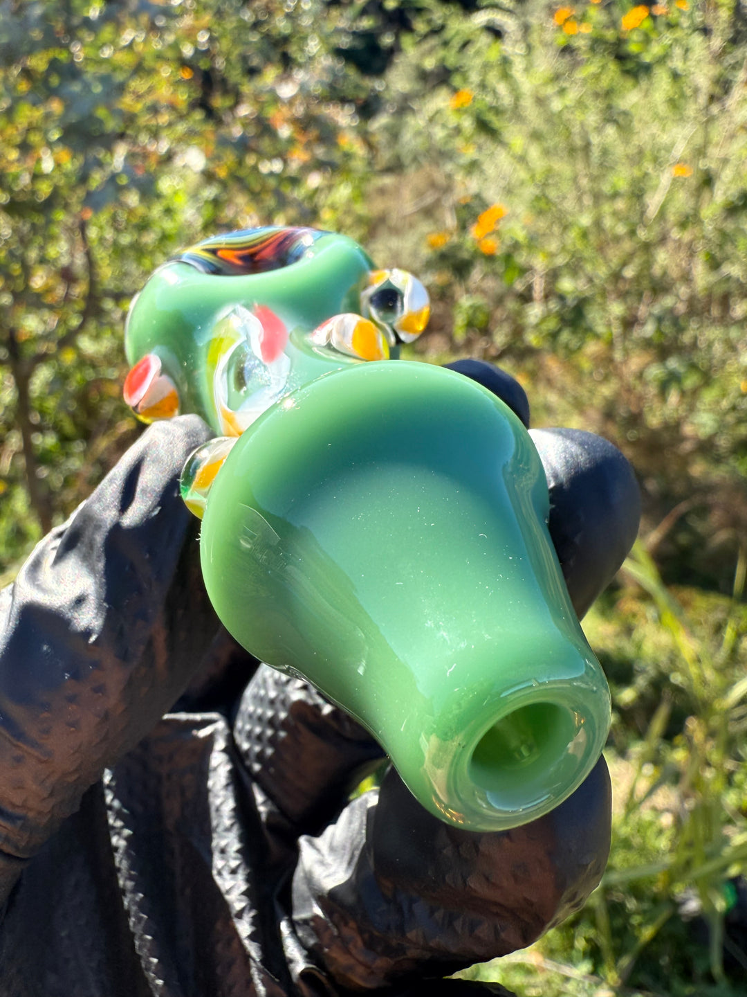 Green Thumb Bob Glass Spoon - Multicoloured/Wigwags #3