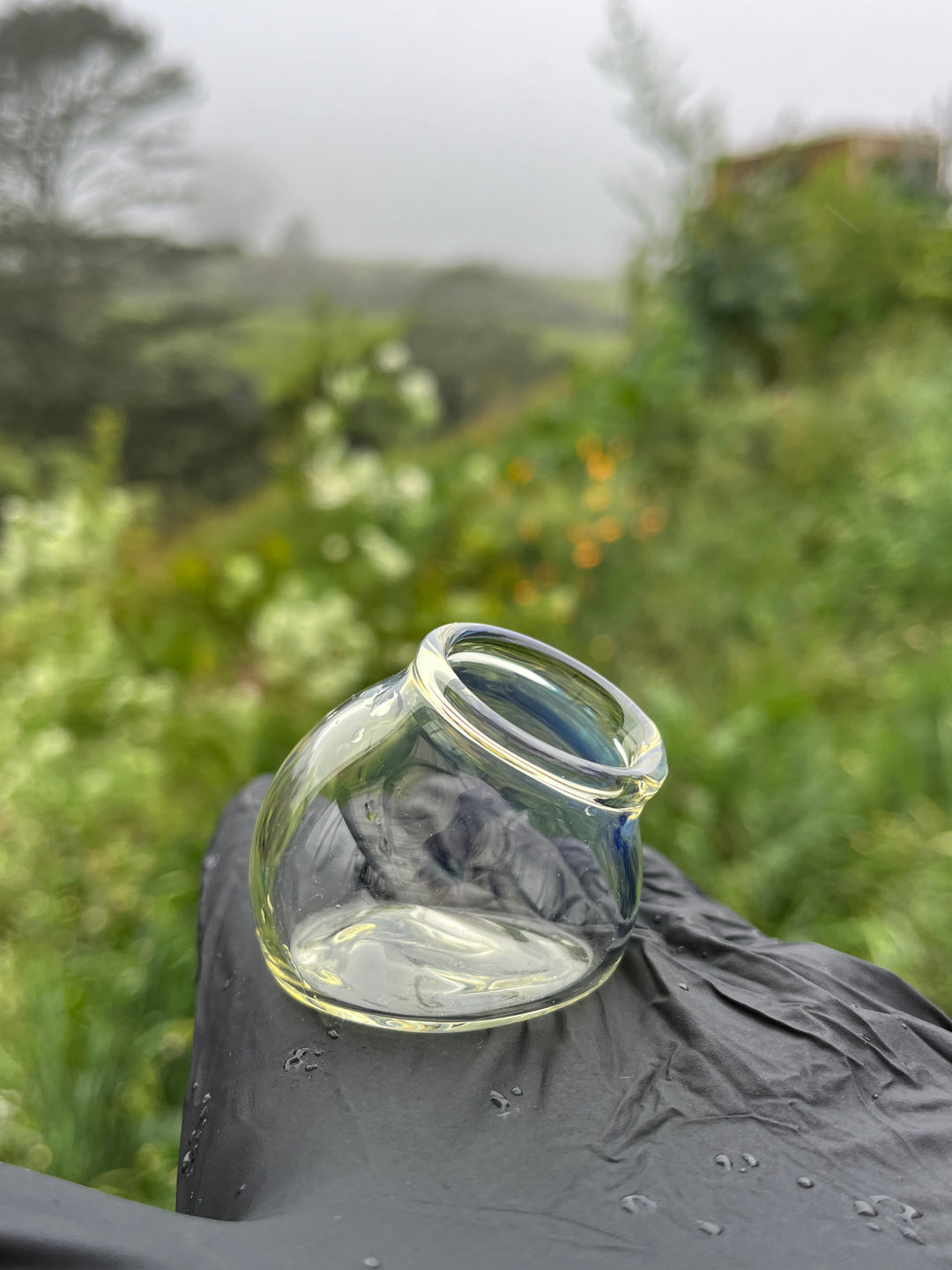 Jargo Glass Ash Jar - Fine Silver Fumed #2