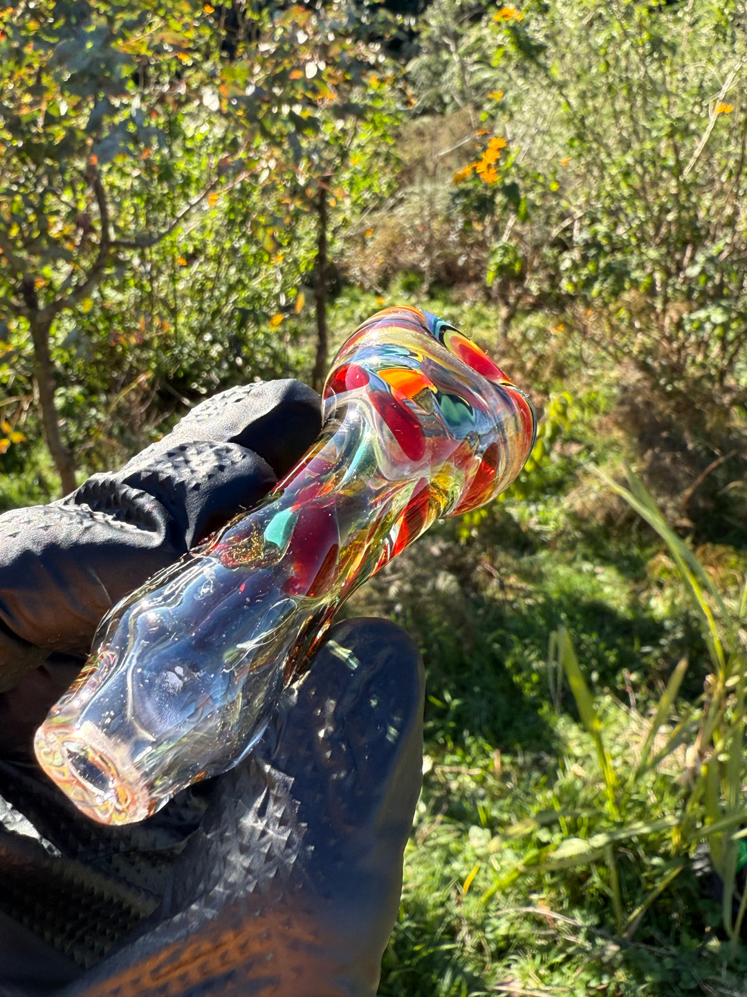 Green Thumb Bob Glass Spoon - Clear/Wigwag #2