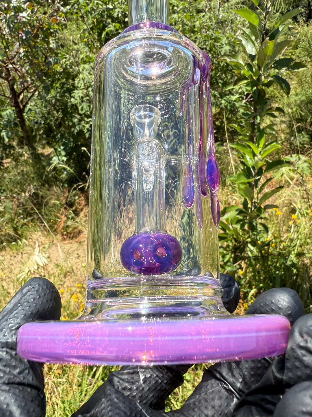 Uzzi Glass Drip Jammer Two Hole Perc - Royal Jelly