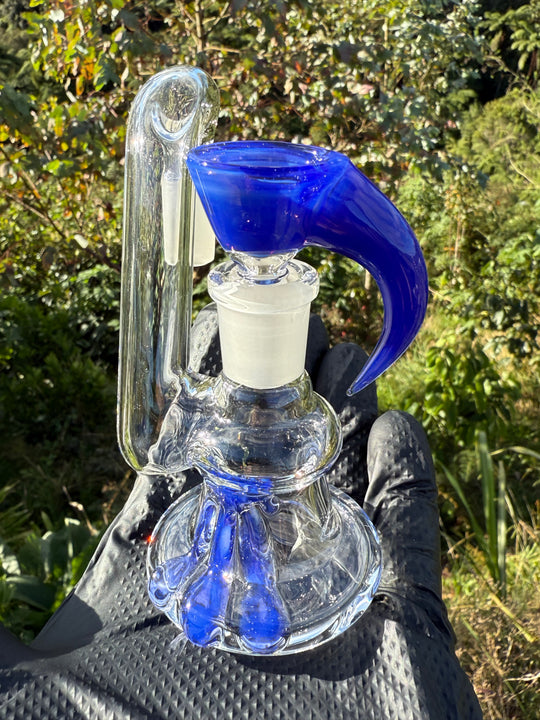 Uzzi Glass Double Stemline Set - Silver Fumed/Sonic