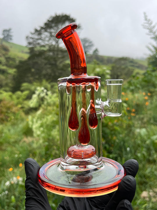 Uzzi Glass Drip Jammer Donut Perc - Ruby Slippers/Ghost