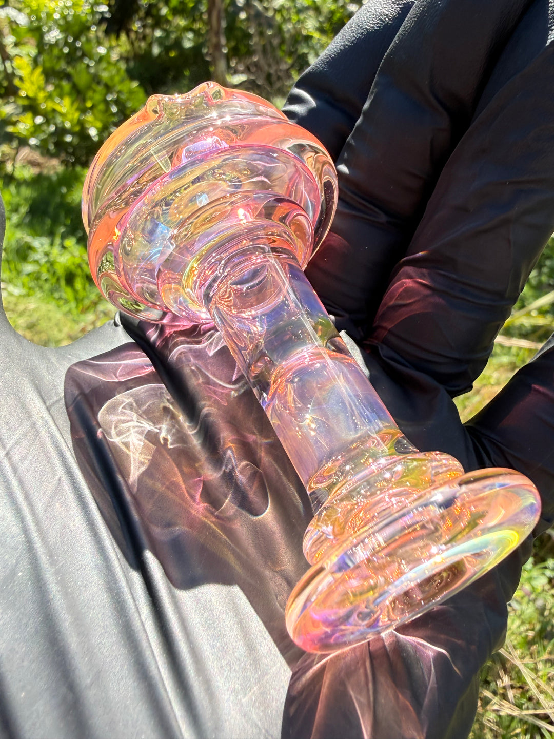 Yeti Glass Puffco Peak Dry Top/Joystick Set - Gold Fumed #2