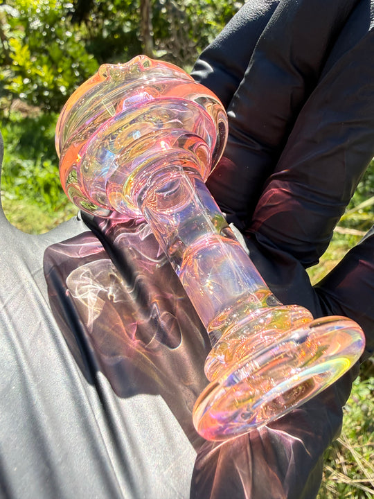 Yeti Glass Puffco Peak Dry Top/Joystick Set - Gold Fumed #2