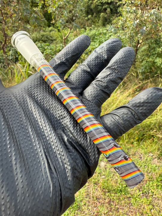 Jamie Clement Glass Collaboration Downstem - Jailhouse Rainbow