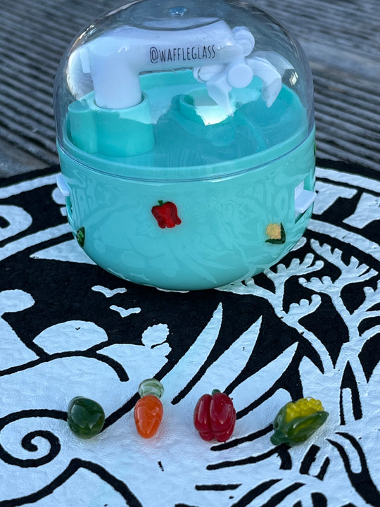 Waffle Glass Terp Pearl Claw Machine - Vegetable Themed