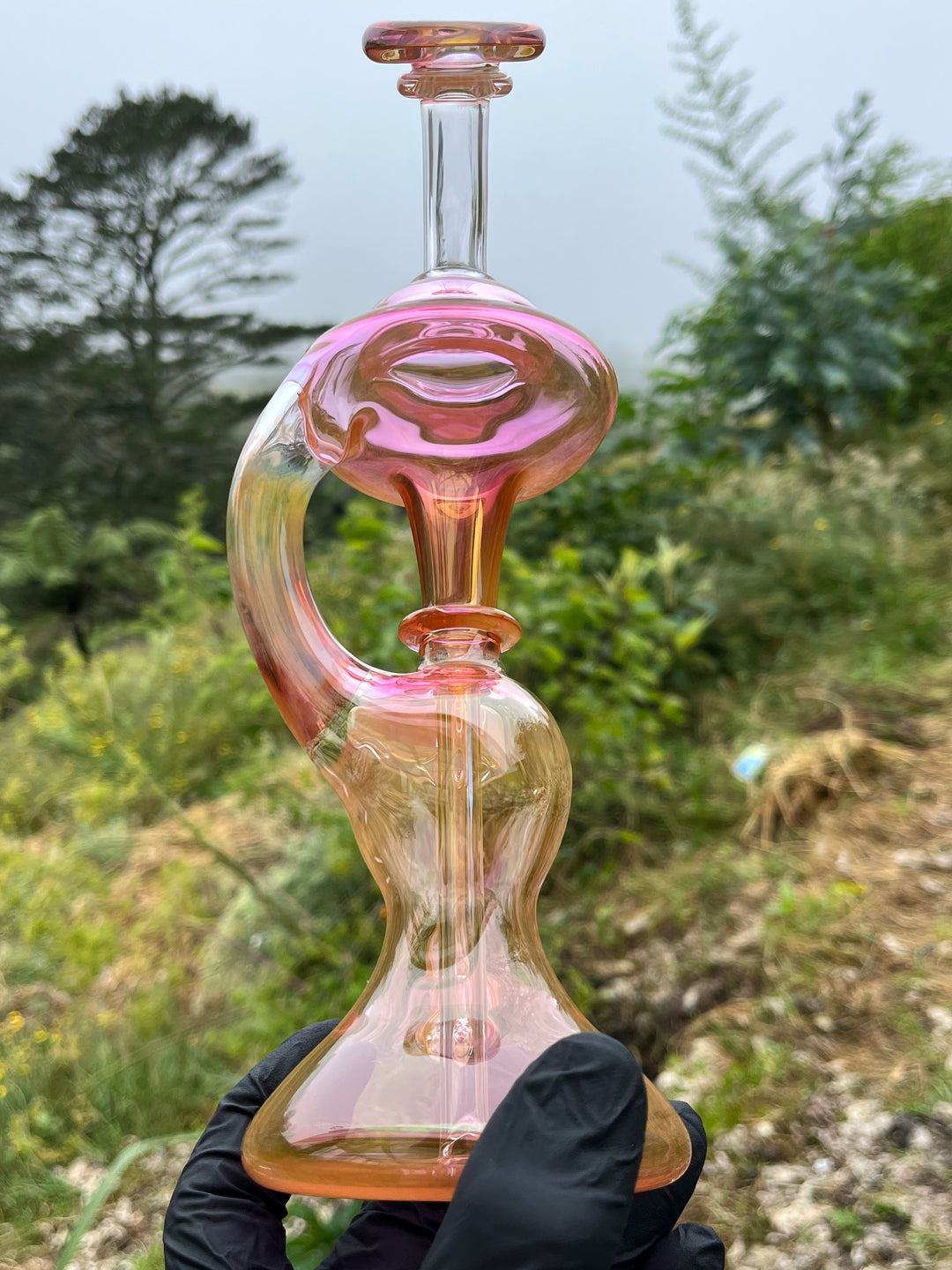 Yeti Glass Single Uptake Incycler - Gold/Silver Fumed