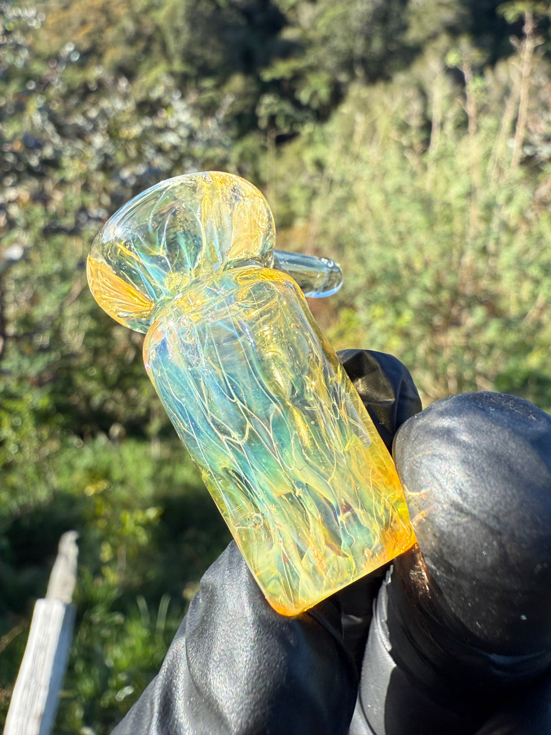 Jims Glass Blowing 18mm Handle Slide - Silver Fumed