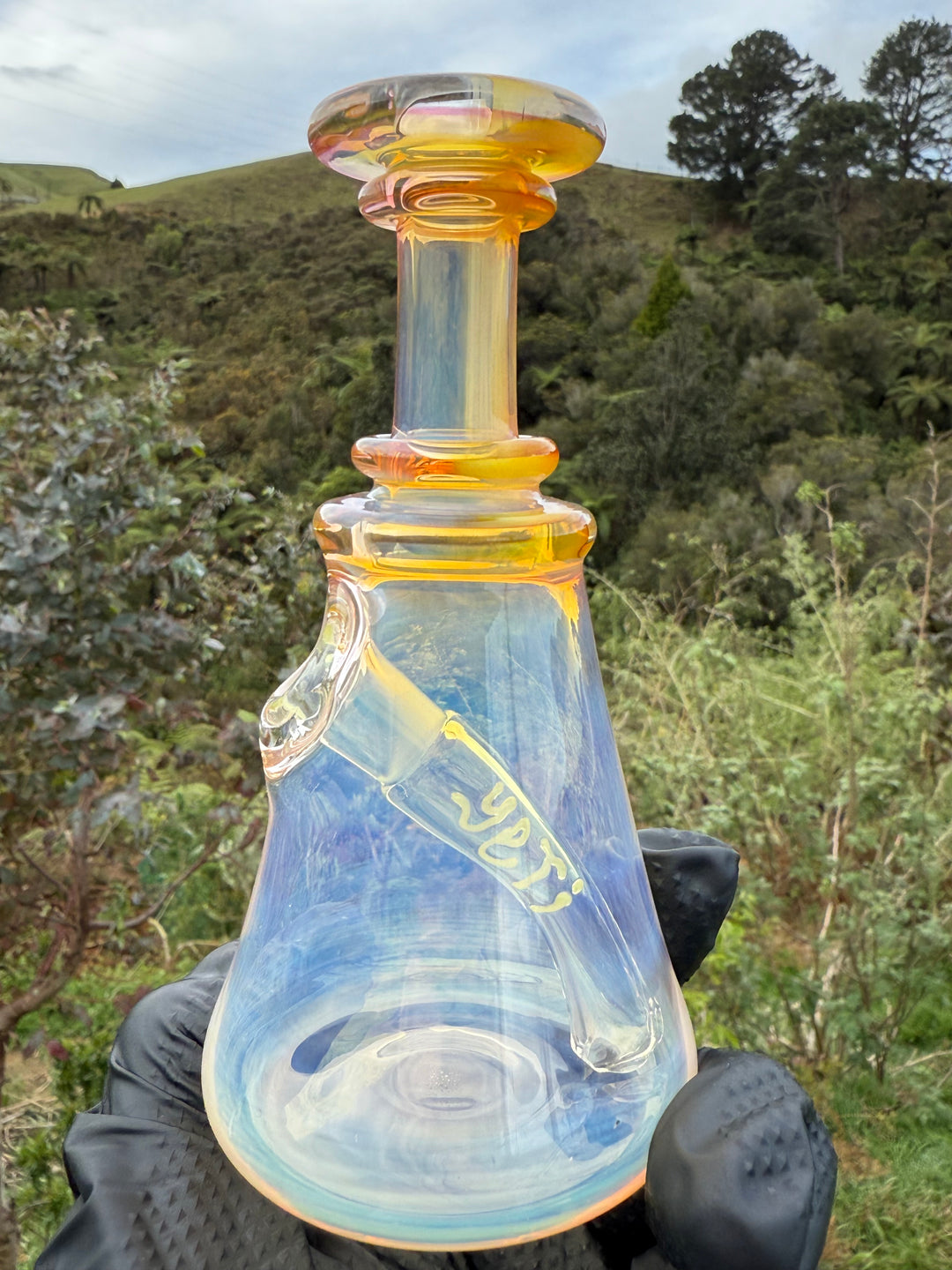 Yeti Glass Mini Jammer - Silver/Gold Fumed #2