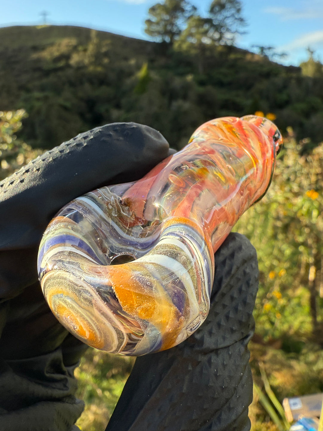 Green Thumb Bob Glass Spoon - Multicoloured/Lines #3