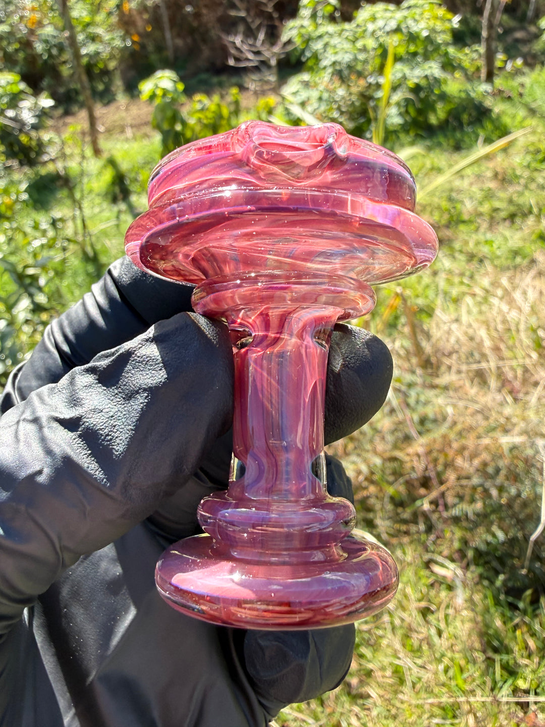 Yeti Glass Puffco Peak Dry Top/Joystick Set - Red Exotic