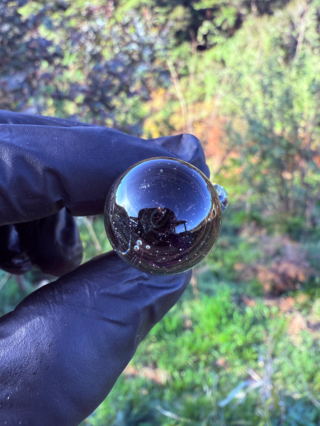 Jims Glass Blowing Chaos Poker - Silver Fumed