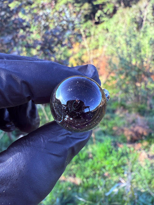 Jims Glass Blowing Chaos Poker - Silver Fumed