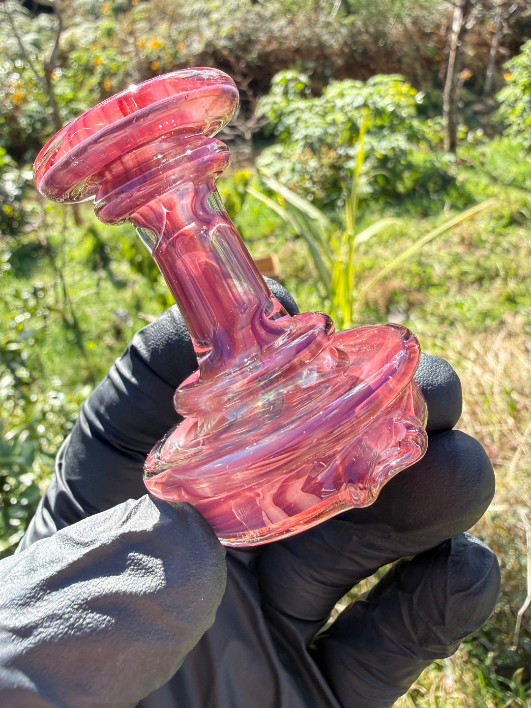 Yeti Glass Puffco Peak Dry Top/Joystick Set - Red Exotic