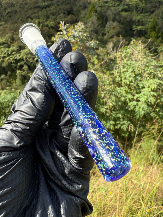 Jamie Clement Glass Collaboration Downstem - Blue/Dichro