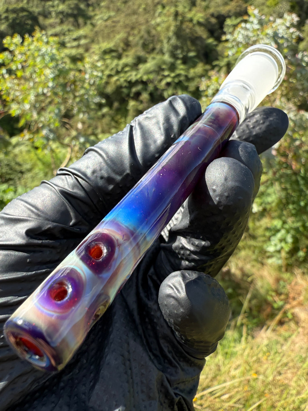 Jamie Clement Glass Collaboration Downstem - Amber Purple
