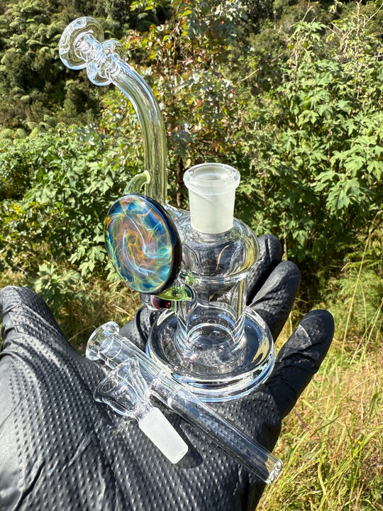 Beerglass Chaos Medallion Mini Rig - Green/Multicoloured